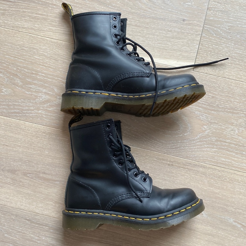 Dr. Martens Black Leather 8-Eye Combat Boots